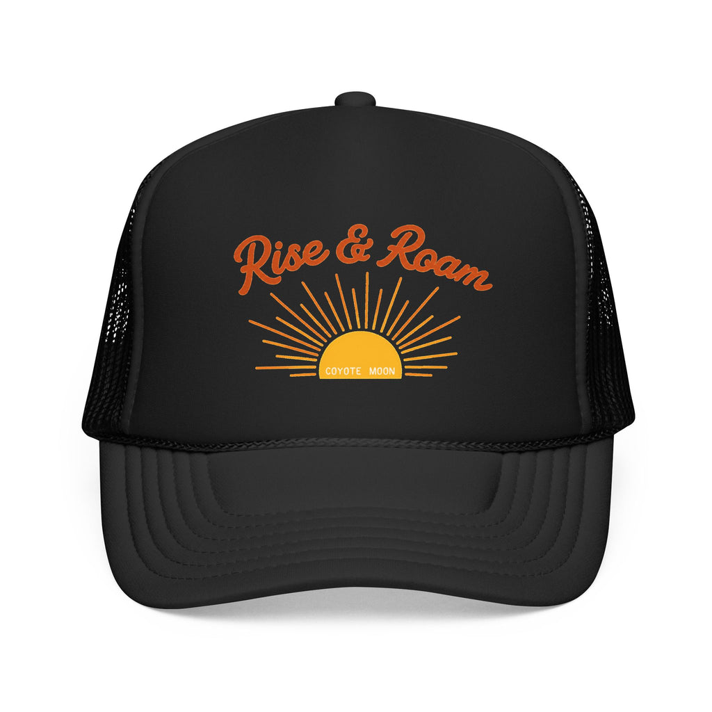 Rise & Roam Trucker Hat – Sunrise Graphic Foam Mesh Cap