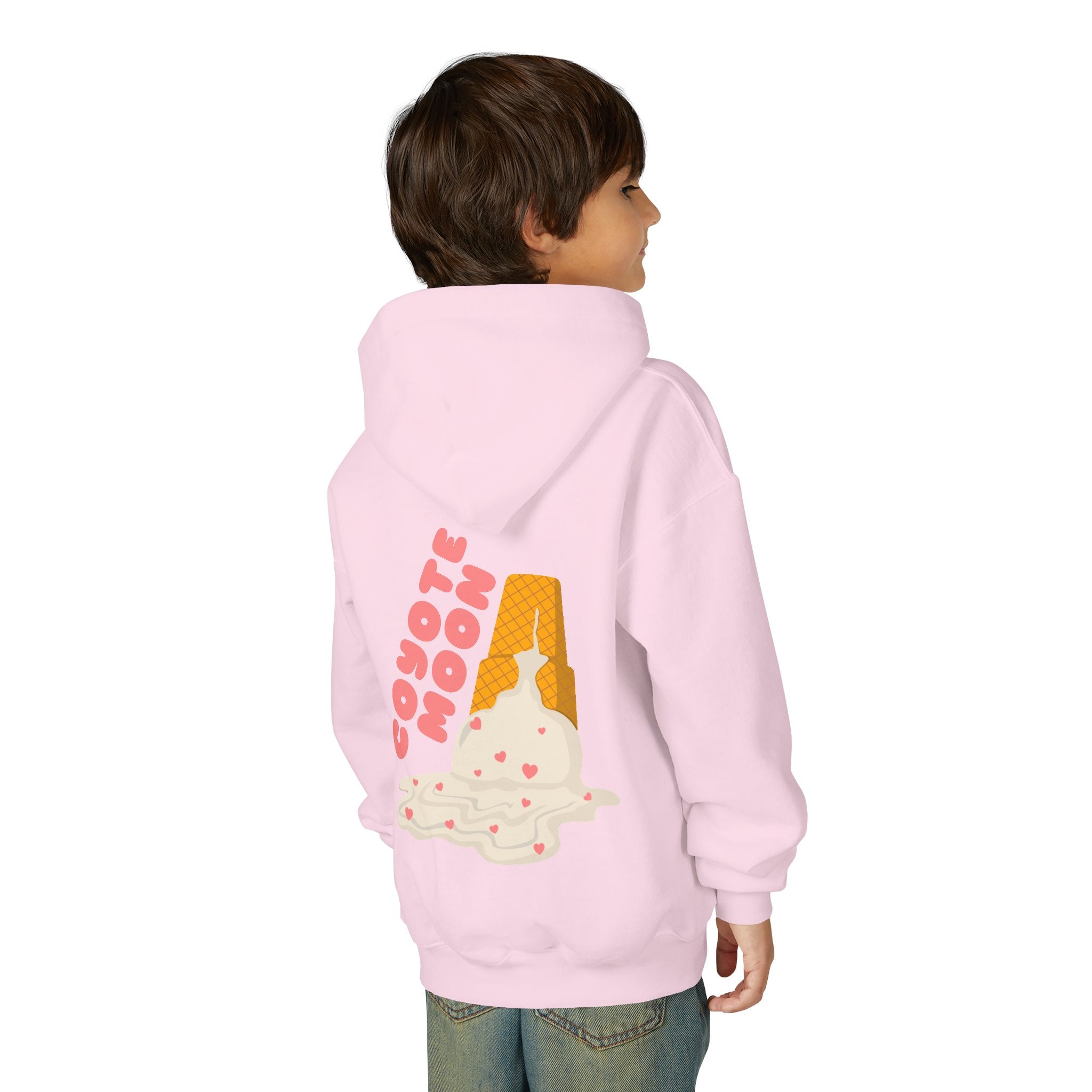 Coyote Moon Meltdown Youth Hoodie — Bubblegum