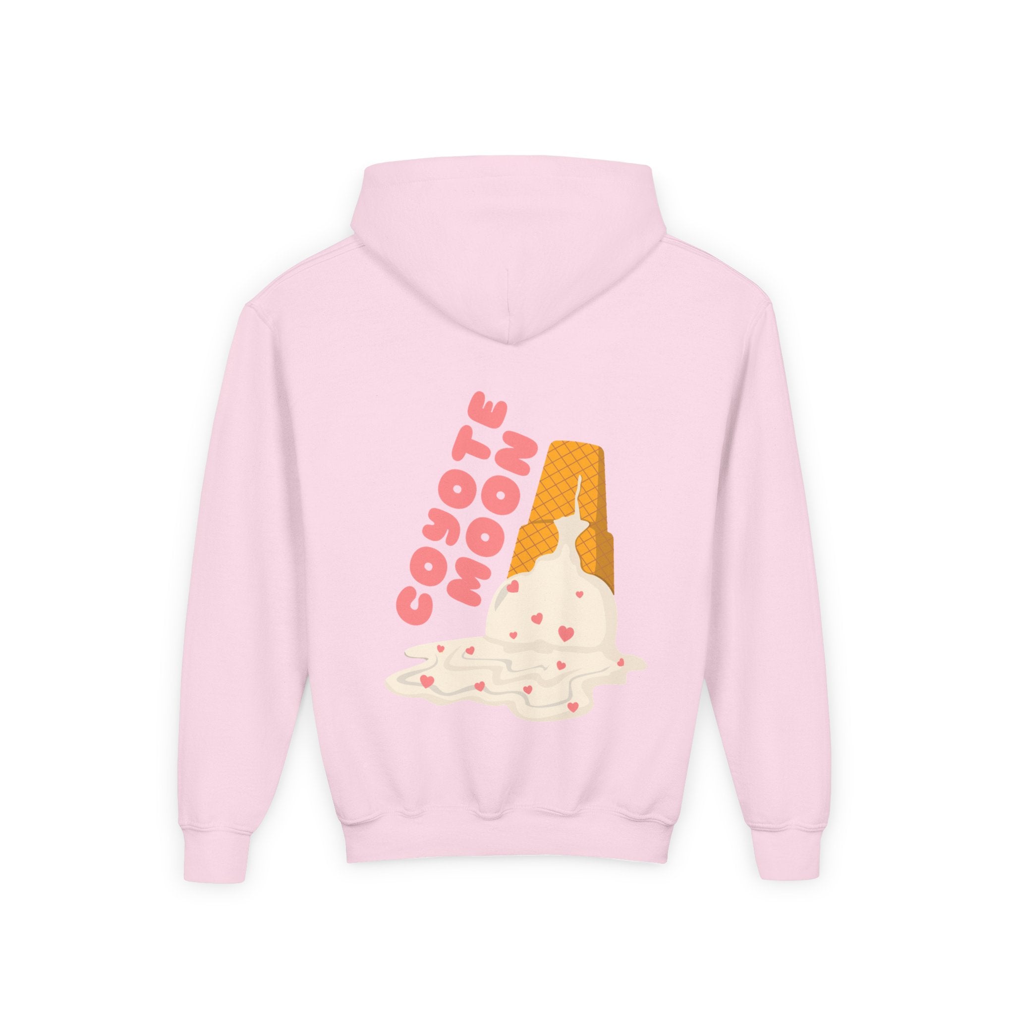 Coyote Moon Meltdown Youth Hoodie — Bubblegum